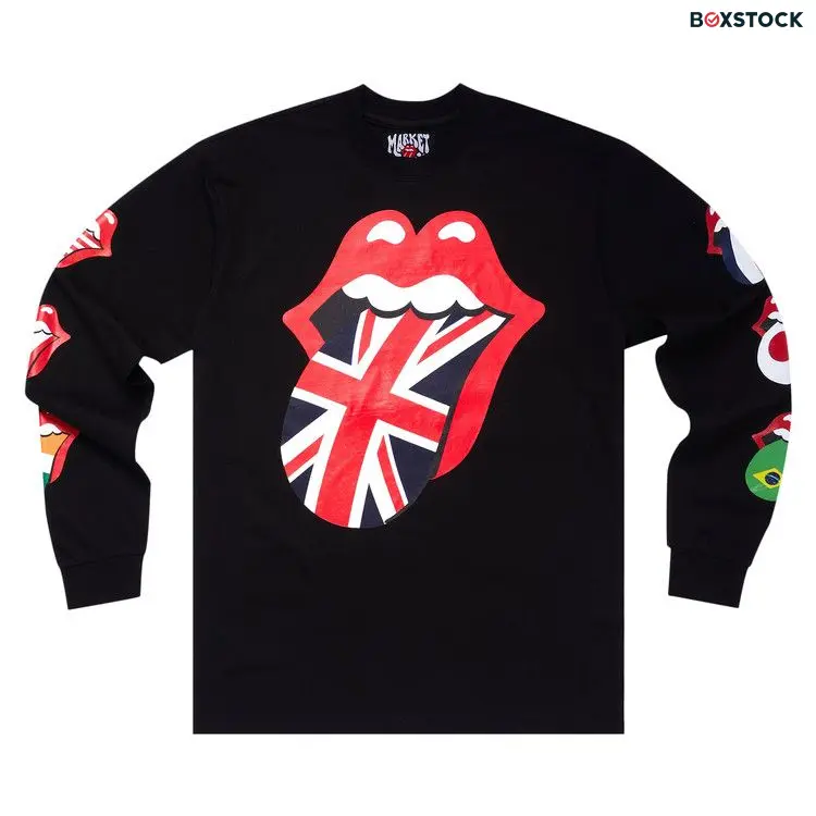 Market x Rolling Stones World Flag Tee 'Black' Fall/Winter 2022