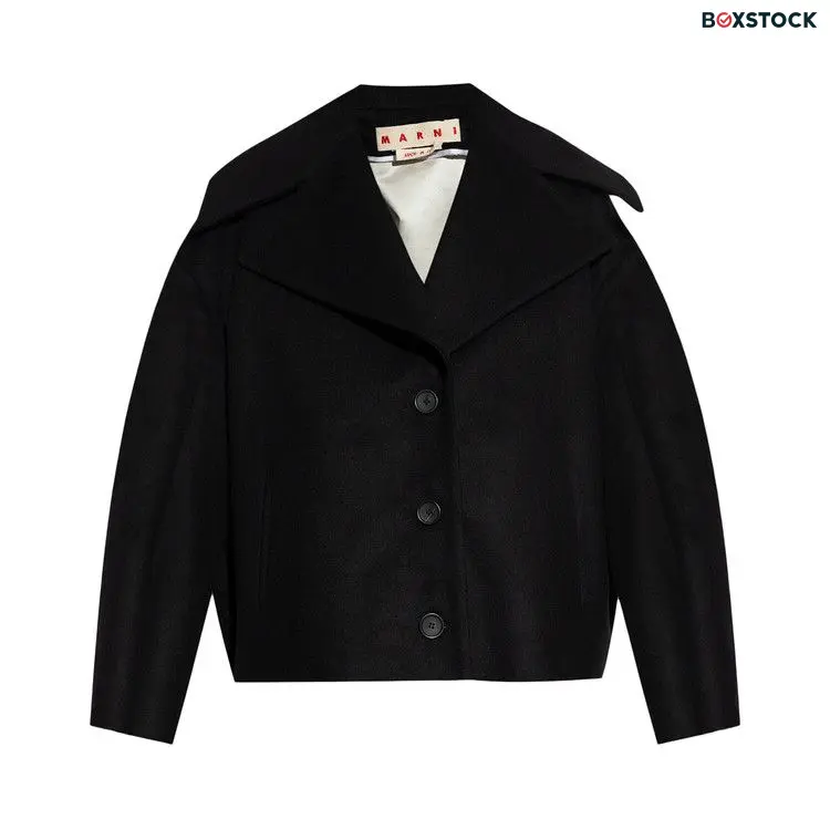 Marni Bonded Wool Jacket 'Black' Fall/Winter 2023