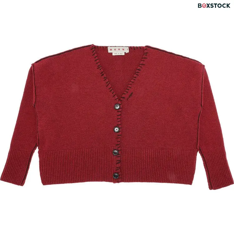 Marni Cardigan 'Burgundy' Red Fall/Winter 2021