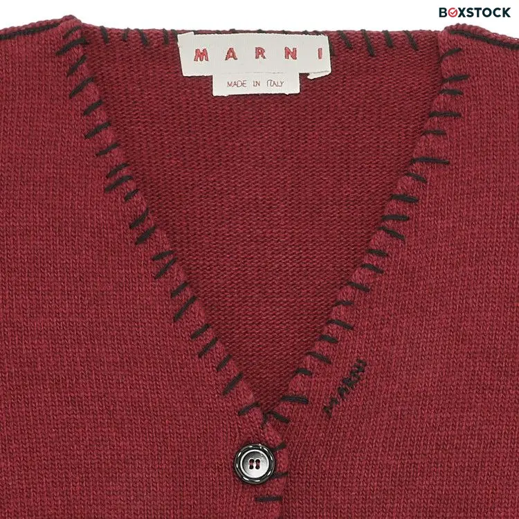 Marni Cardigan 'Burgundy' Red Fall/Winter 2021