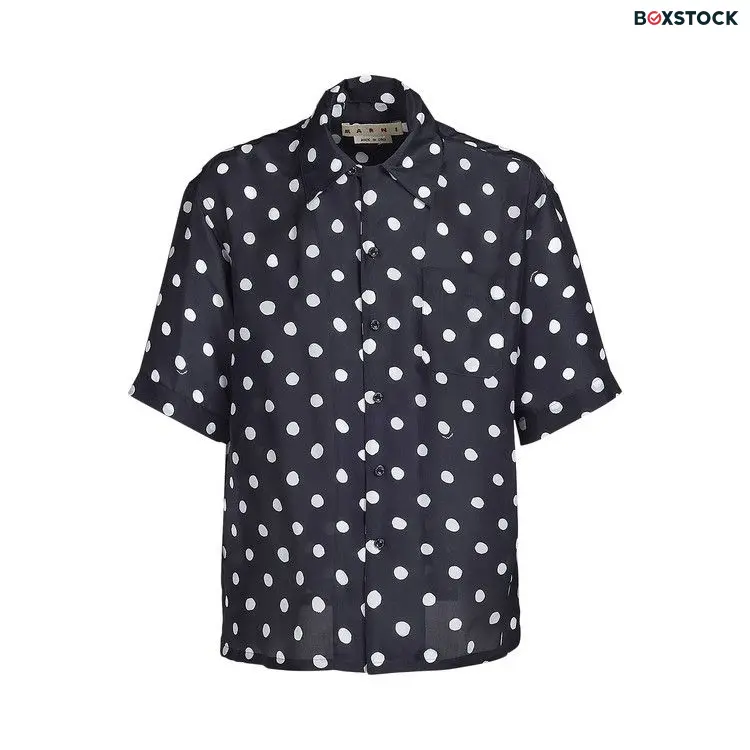 Marni Collar Short-Sleeve Shirt 'Black' Fall/Winter 2023