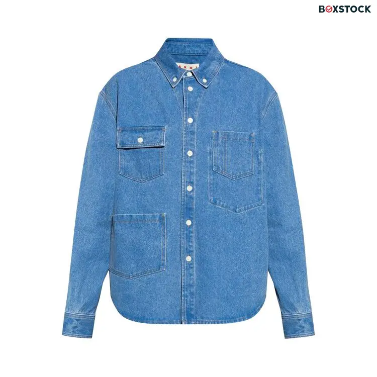Marni Denim Overshirt With Pockets 'Cobalt' Blue Spring/Summer 2024