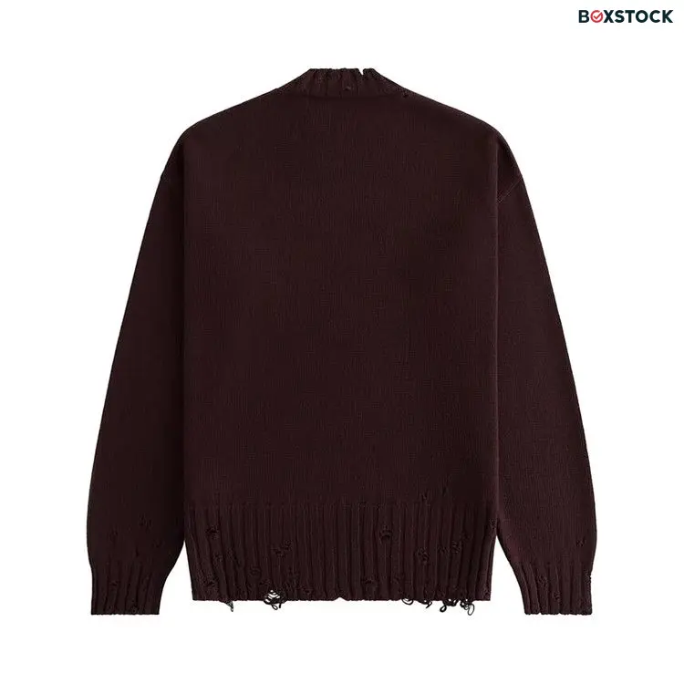 Marni Distressed Sweater 'Dark Raisin' Purple Spring/Summer 2024