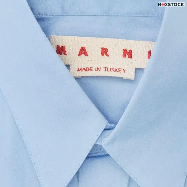 Marni Logo Popeline Shirt 'Iris Blue' Fall/Winter 2024