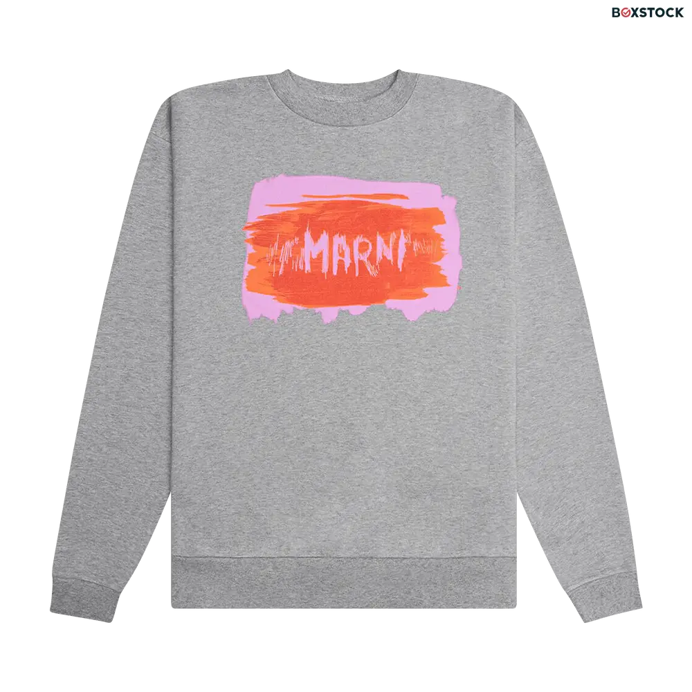 marni Marni Logo Sweatshirt 'Inox' Grey Fall/Winter 2022