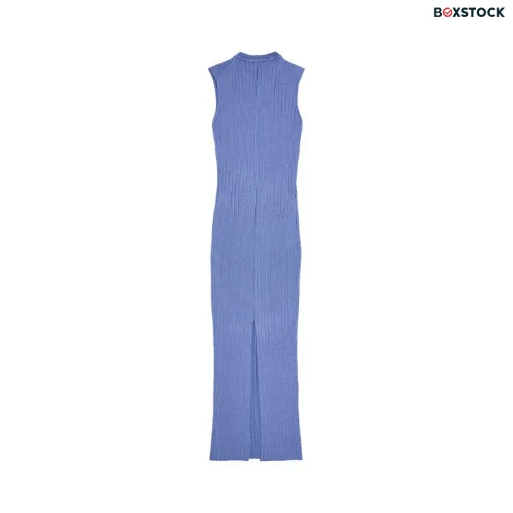 Marni Long Ribbed Dress 'Opal' Blue Spring/Summer 2024