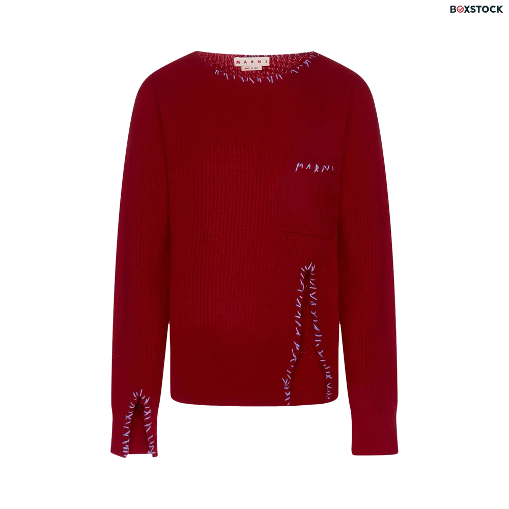 marni Marni Long-Sleeve Crewneck Sweater 'Chilli' Red Fall/Winter 2022