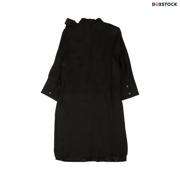 Marni Silk Ruffle Long-Sleeve Dress 'Black'