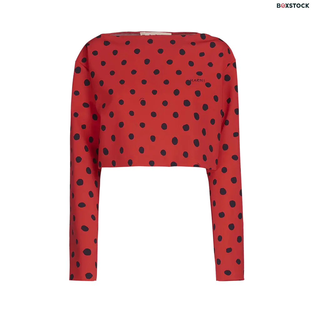 marni Marni Small Dot Top 'Lacquer' Red Fall/Winter 2023