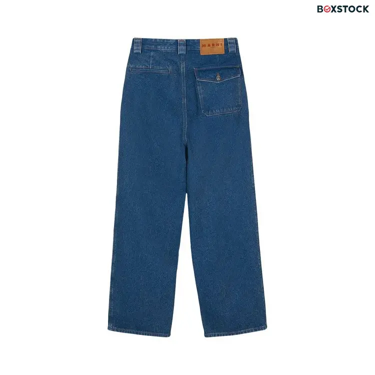Marni Straight Leg Trousers 'Ocean' Blue Spring/Summer 2024