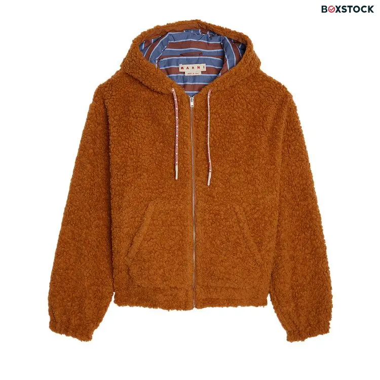 Marni Twist Teddy Jacket 'Rust' Tan Pre-Fall 2023