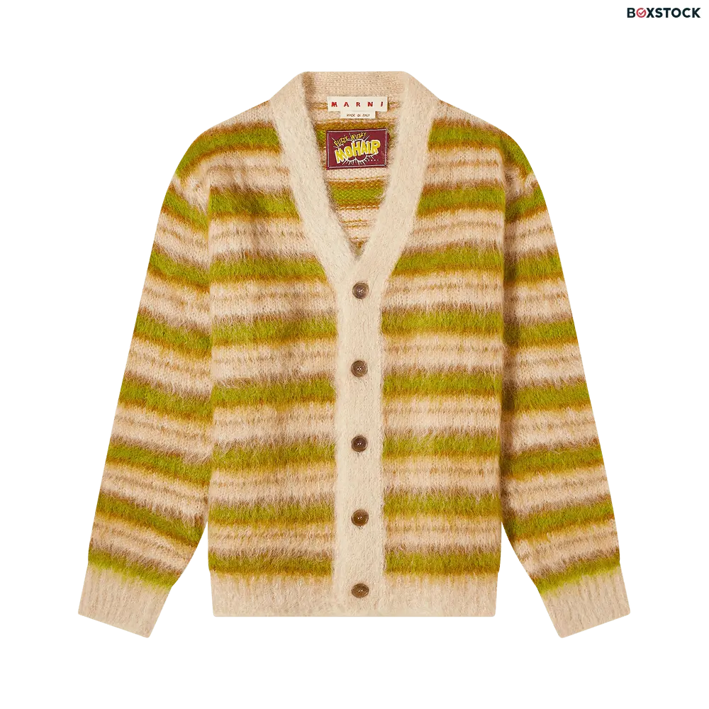 marni Marni V Neck Long-Sleeve Cardigan 'Light Camel' Multi-Color Spring/Summer 2024