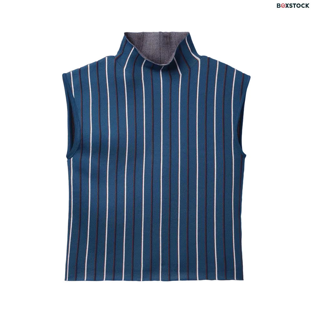 marni Marni Vertical Stripe Turtleneck Sweater 'Blue'