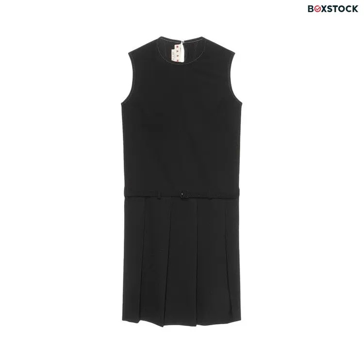 Marni Wool Dress 'Black' Fall/Winter 2024