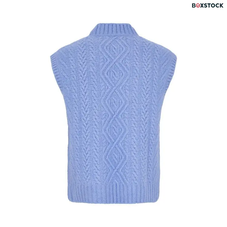 Martine Rose Boiled Cable V-Neck Vest 'Cornflower Blue' Fall/Winter 2023