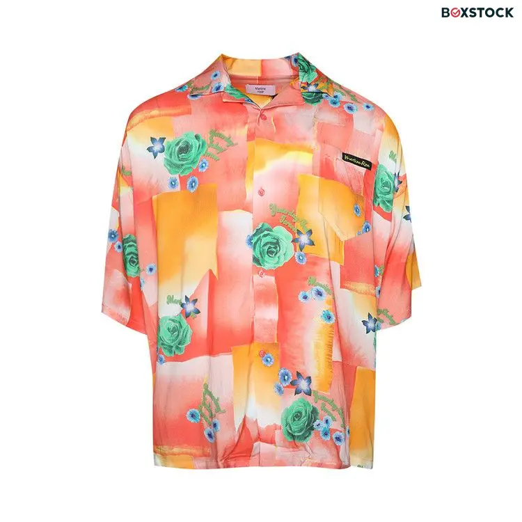 Martine Rose Boxy Hawaiian Shirt 'Today Floral Coral Toflco' Multi-Color Spring/Summer 2024