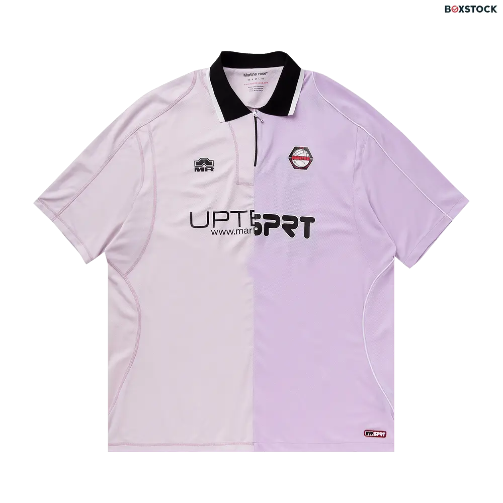 Martine Rose Half And Half Football Top 'Lilac' Purple Spring/Summer 2024