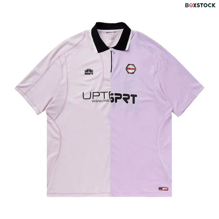 Martine Rose Half And Half Football Top 'Lilac' Purple Spring/Summer 2024