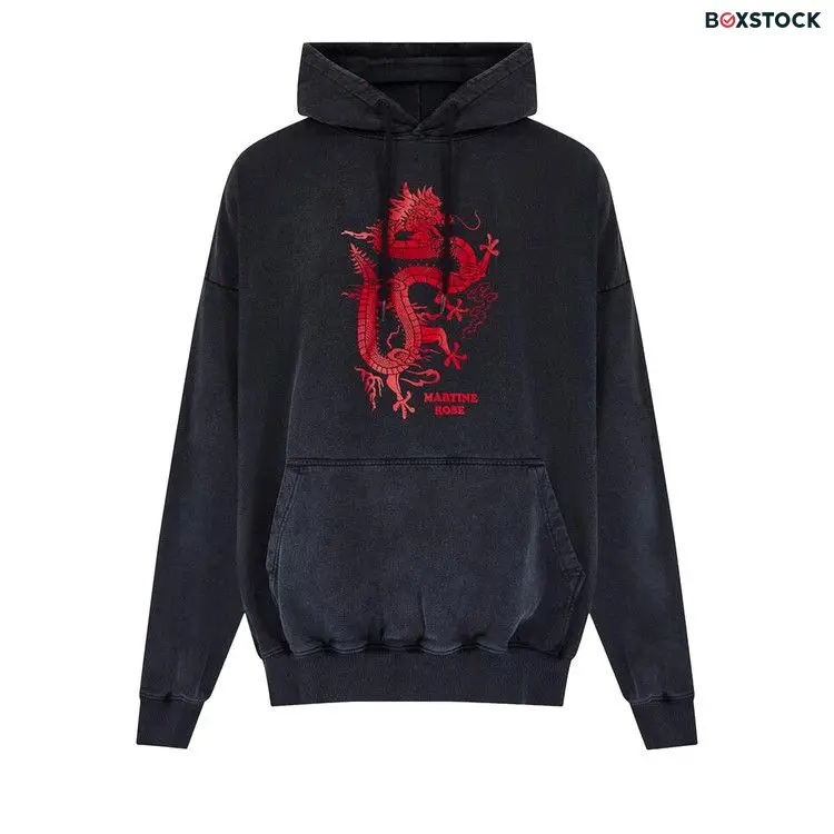 Martine Rose Oversized Hoodie 'Black' Fall/Winter 2024