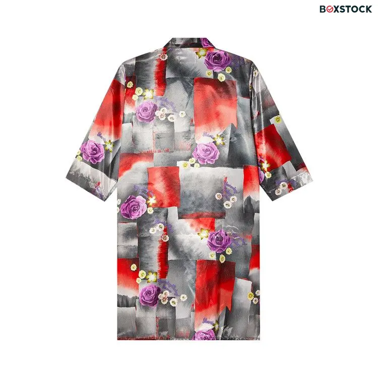 Martine Rose Stretched Shirt 'Floral/Red/Steel' Multi-Color Spring/Summer 2024