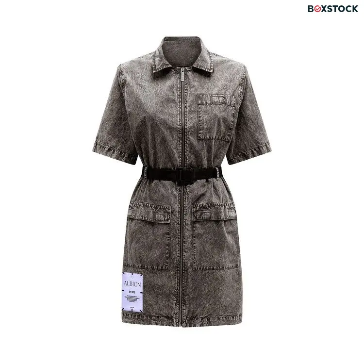 MCQ Buckle Dress 'Washed Slate' Grey Spring/Summer 2021