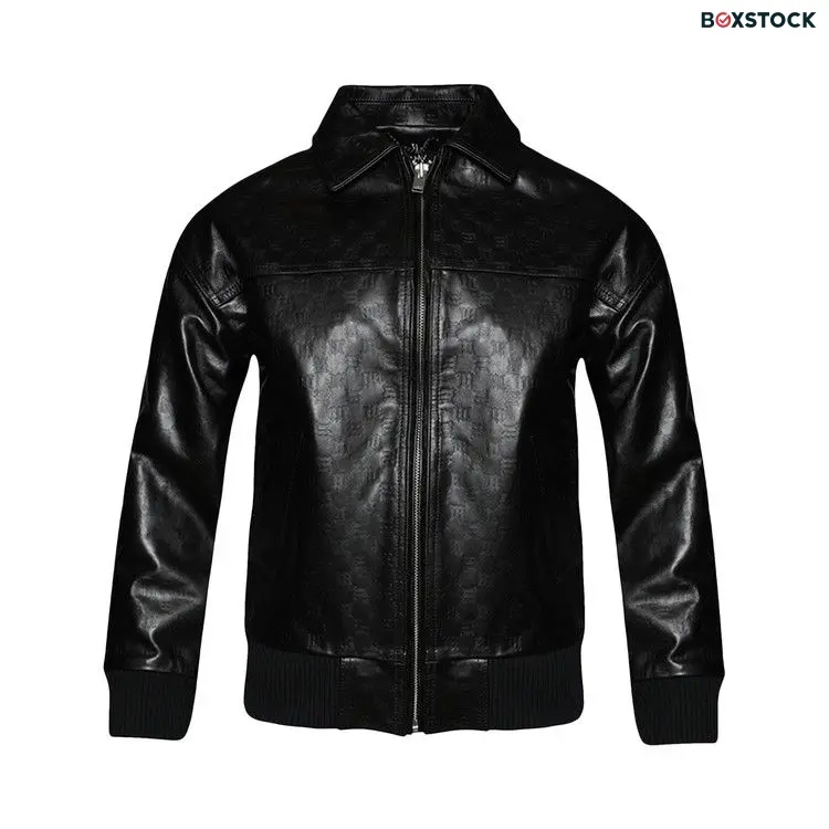 MISBHV Monogram Embossed Bandit Leather Jacket 'Black' Spring/Summer 2024