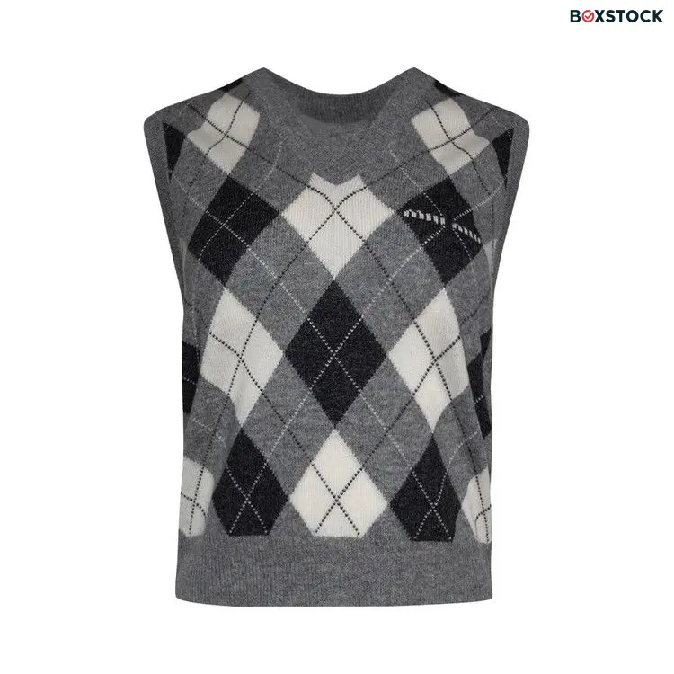 Miu Miu Cashmere Vest 'Marble Grey' Fall/Winter 2023