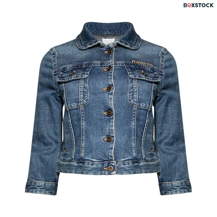 Miu Miu Cropped Stretch Denim Jacket 'Navy' Blue Fall/Winter 2024