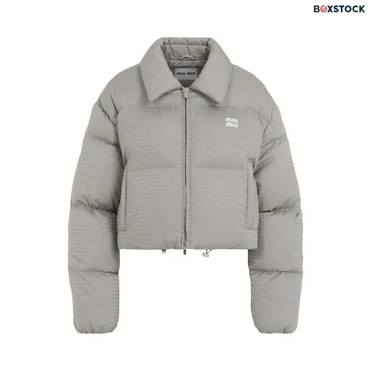 Miu Miu Down Jacket 'Alluminio' Grey Fall/Winter 2024