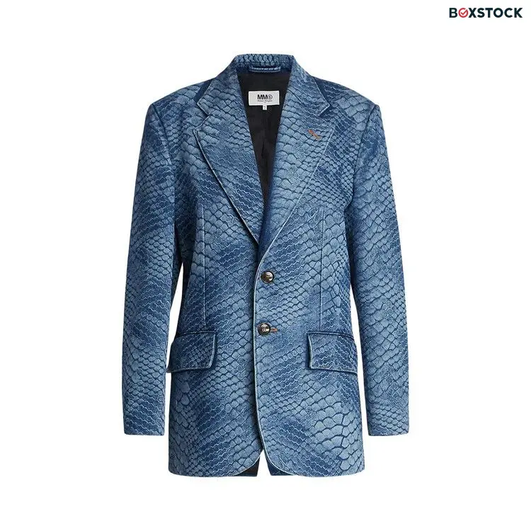 MM6 Maison Margiela Blazer 'Blue Wash With Snake Print' Fall/Winter 2022
