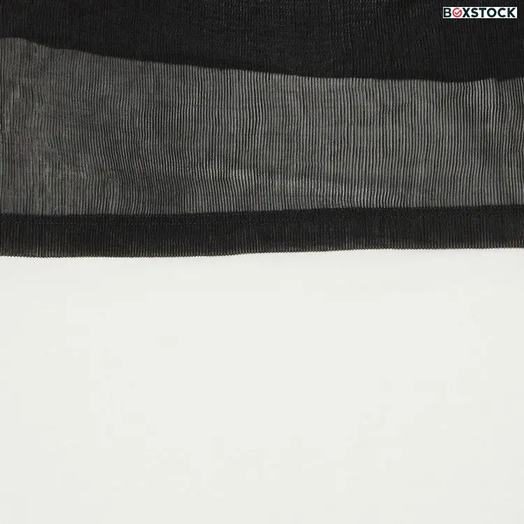 MM6 Maison Margiela Sheer Rib Jersey Top 'Black/White' Pre-Spring 2024