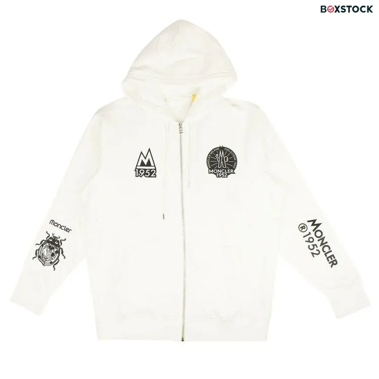 Moncler 1952 Zip Up Sweatshirt 'White'