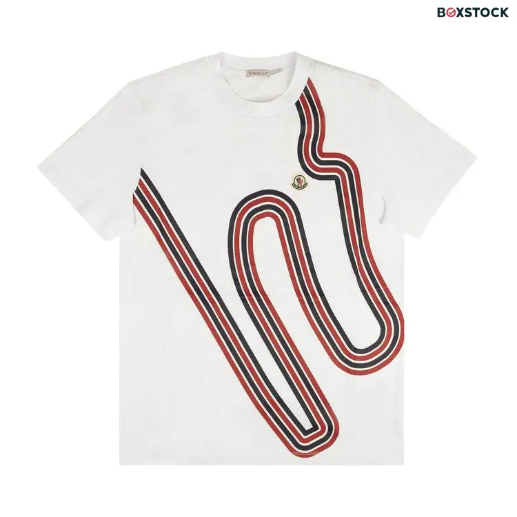Moncler Circuit Print Short-Sleeve T-Shirt 'White/Red'