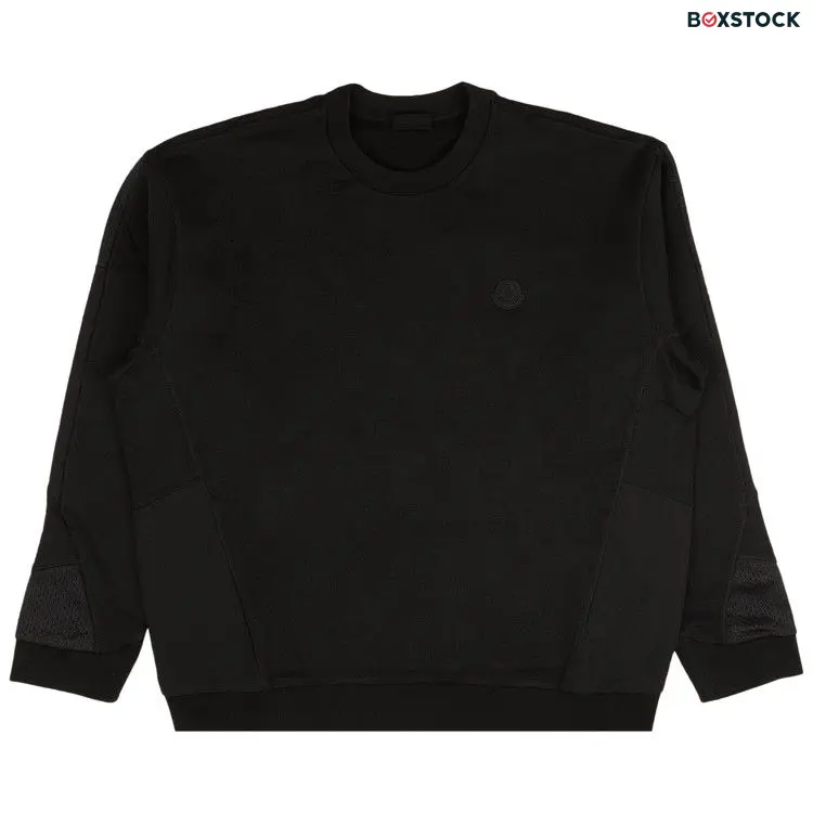 Moncler Cotton Pullover Crewneck Sweatshirt 'Black'
