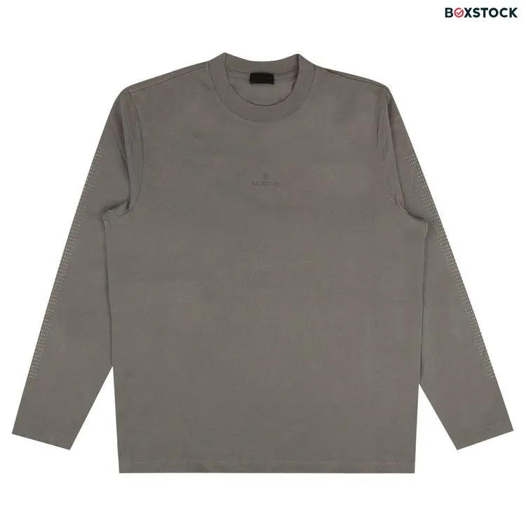 Moncler Dotted Long-Sleeve Logo T-Shirt 'Grey'