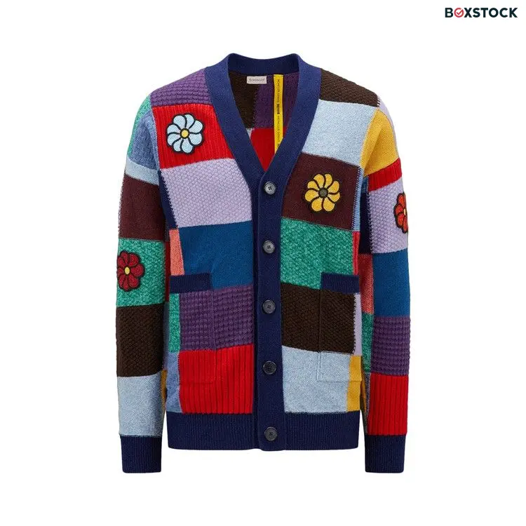 Moncler Genius x JW Anderson Patchwork Cardigan 'Medium Blue' Spring/Summer 2023