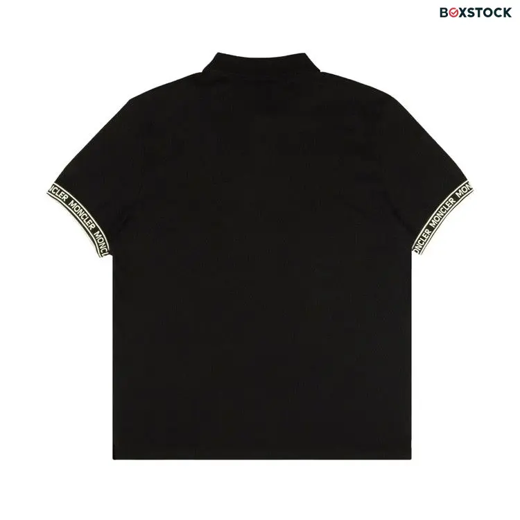 Moncler Logo Patch Short-Sleeve Polo 'Black'