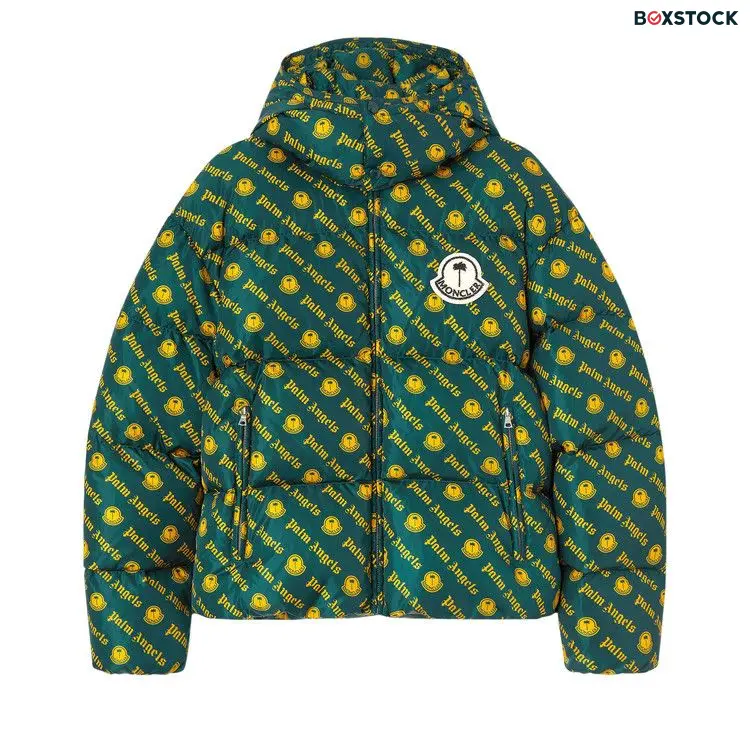 Moncler x Palm Angels Thompson Short Down Jacket 'Dark Green' Fall/Winter 2022