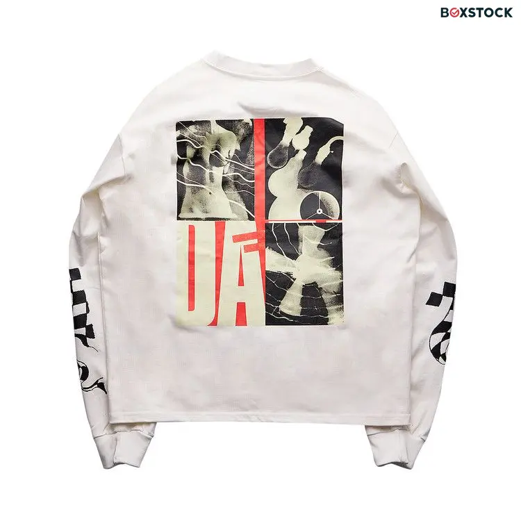 Mr. Saturday Dada Check Long-Sleeve Tee 'Ecru' Cream Spring/Summer 2023