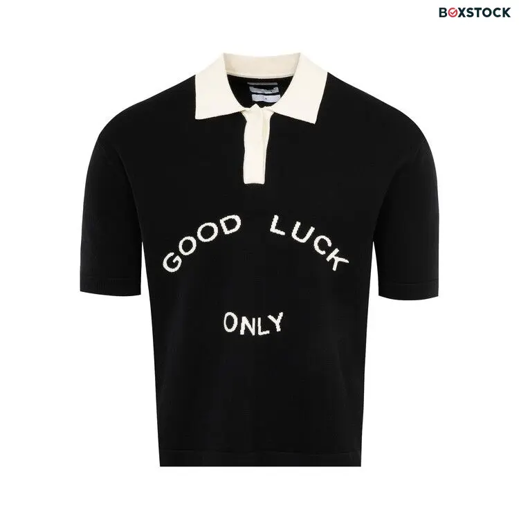 Mr. Saturday Knit Short-Sleeve Polo 'Black/Ecru' Spring/Summer 2024