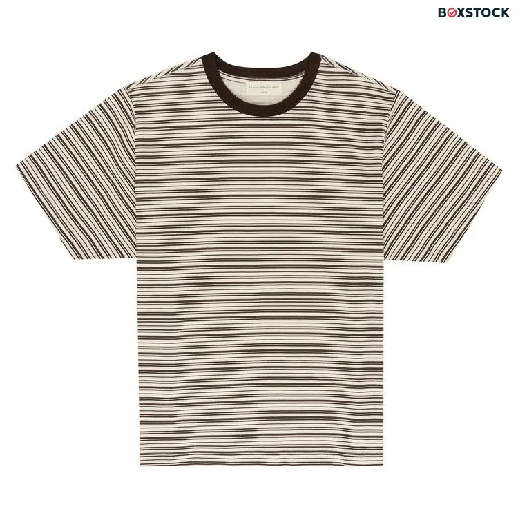 Museum of Peace & Quiet Wordmark Striped T-Shirt 'Brown' Spring/Summer 2024