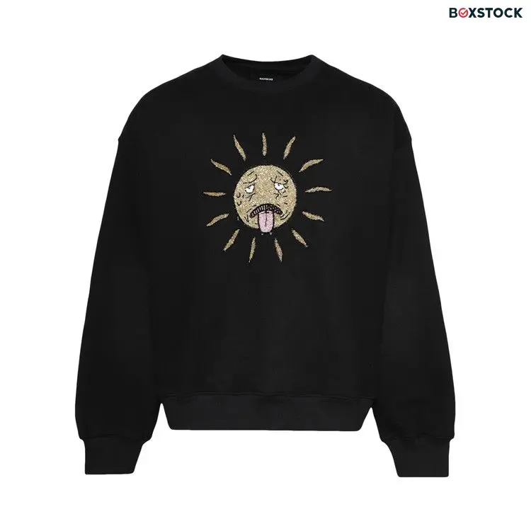 Nahmias Beaded Sun Crewneck 'Worn Black' Fall/Winter 2024