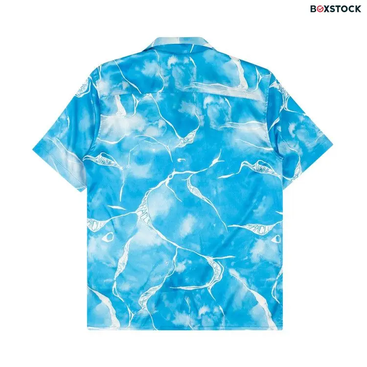 Nahmias Miracle Tie Dye Silk Button Down Shirt 'Blue'