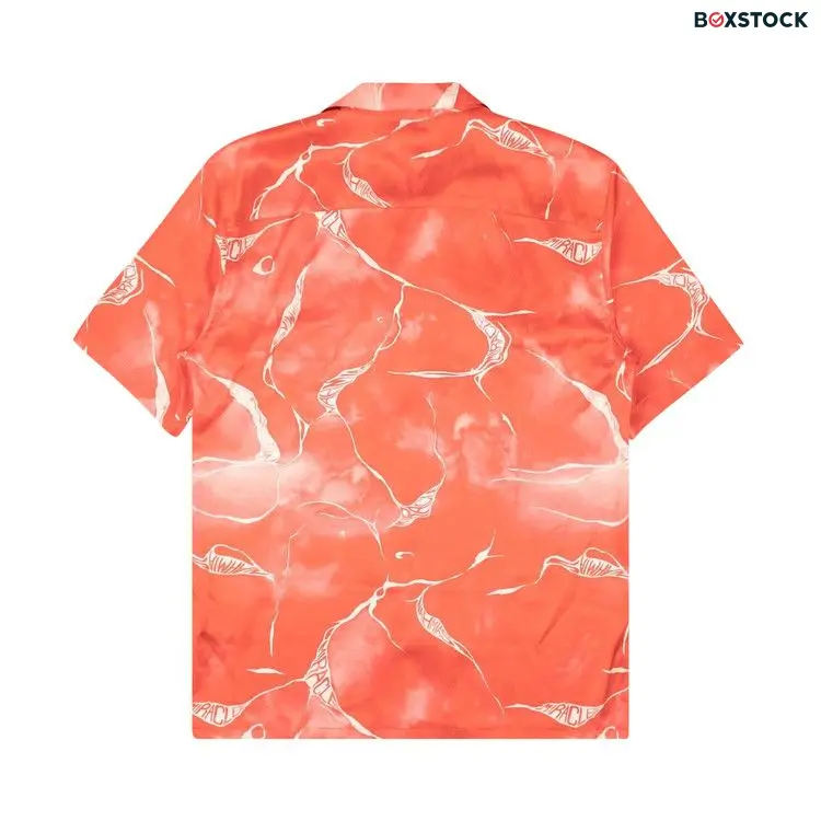 Nahmias Miracle Tie Dye Silk Button Down Shirt 'Red'