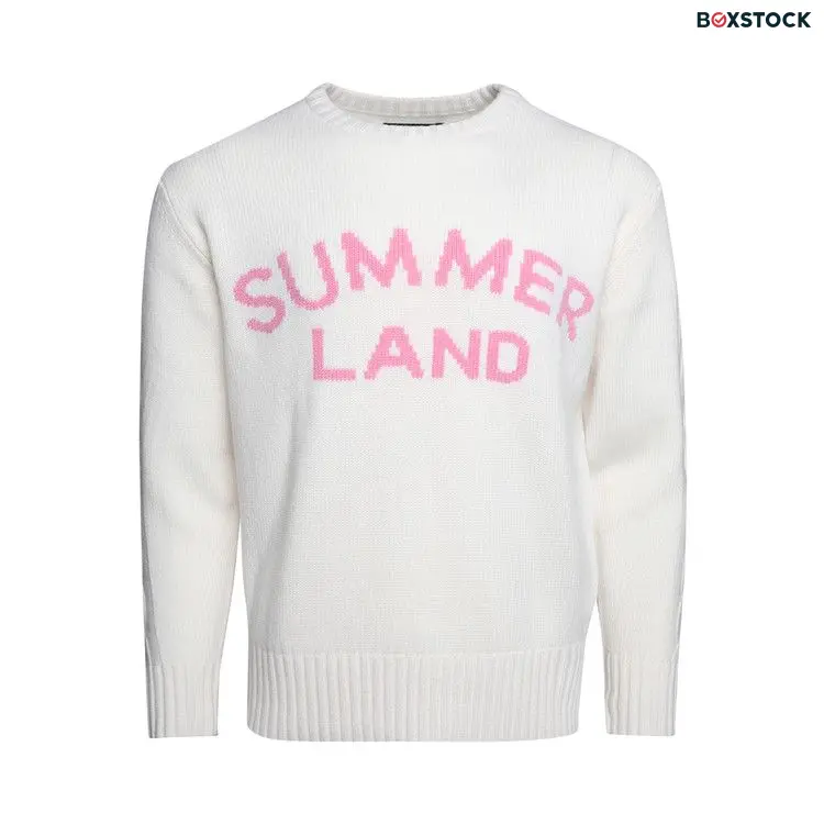 Nahmias Summerland Intarsia Crewneck 'White' Fall/Winter 2023