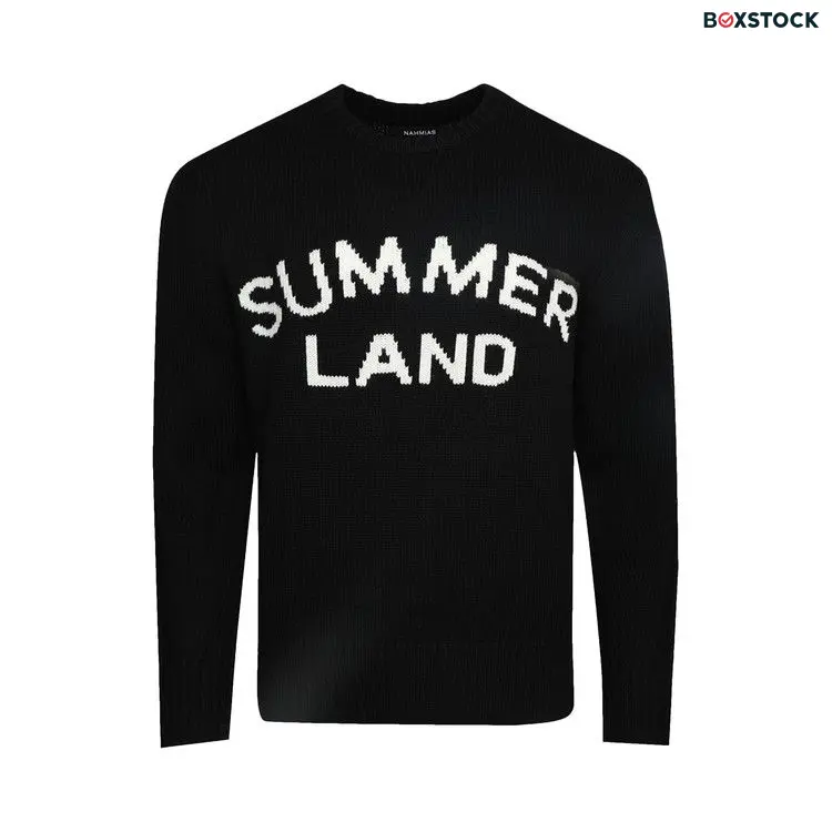 Nahmias Summerland Intarsia Crewneck 'Black' Fall/Winter 2023