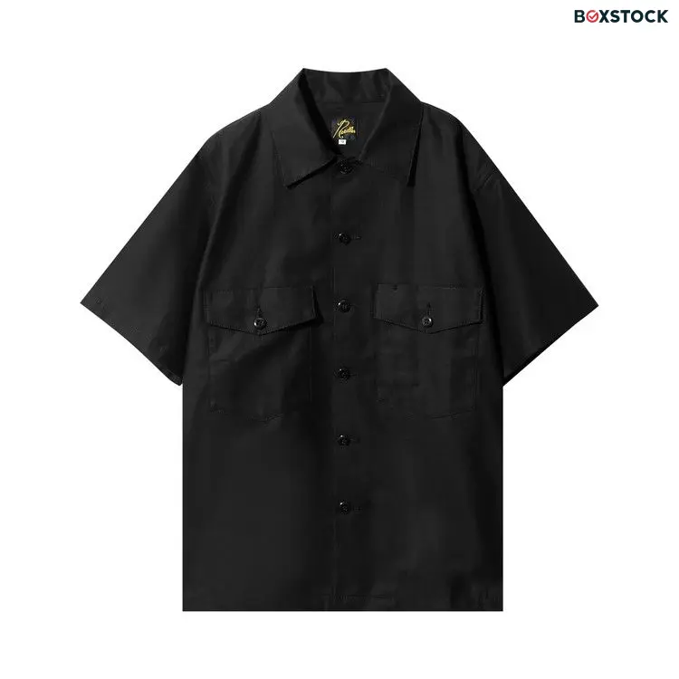 Needles Back Sateen Fatigue Shirt 'Black' Spring/Summer 2024