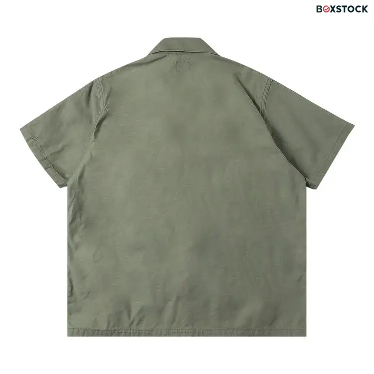 Needles Short-Sleeve Fatigue Shirt 'Olive' Green Spring/Summer 2024