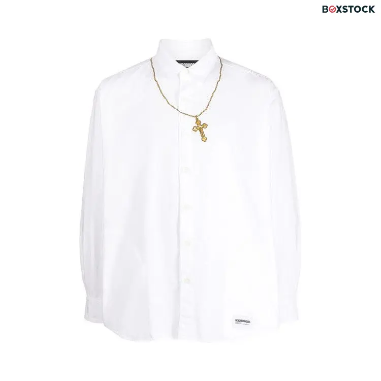 Neighborhood Cross Embroidery Long-Sleeve Shirt 'White' Spring/Summer 2024