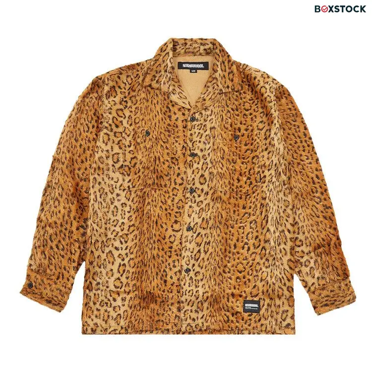 Neighborhood Leopard Fur Long-Sleeve Shirt 'Orange' Multi-Color Spring/Summer 2024
